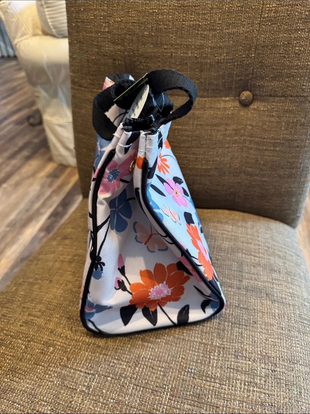 Kate Spade floral lunch bag tote with food storage container NWT